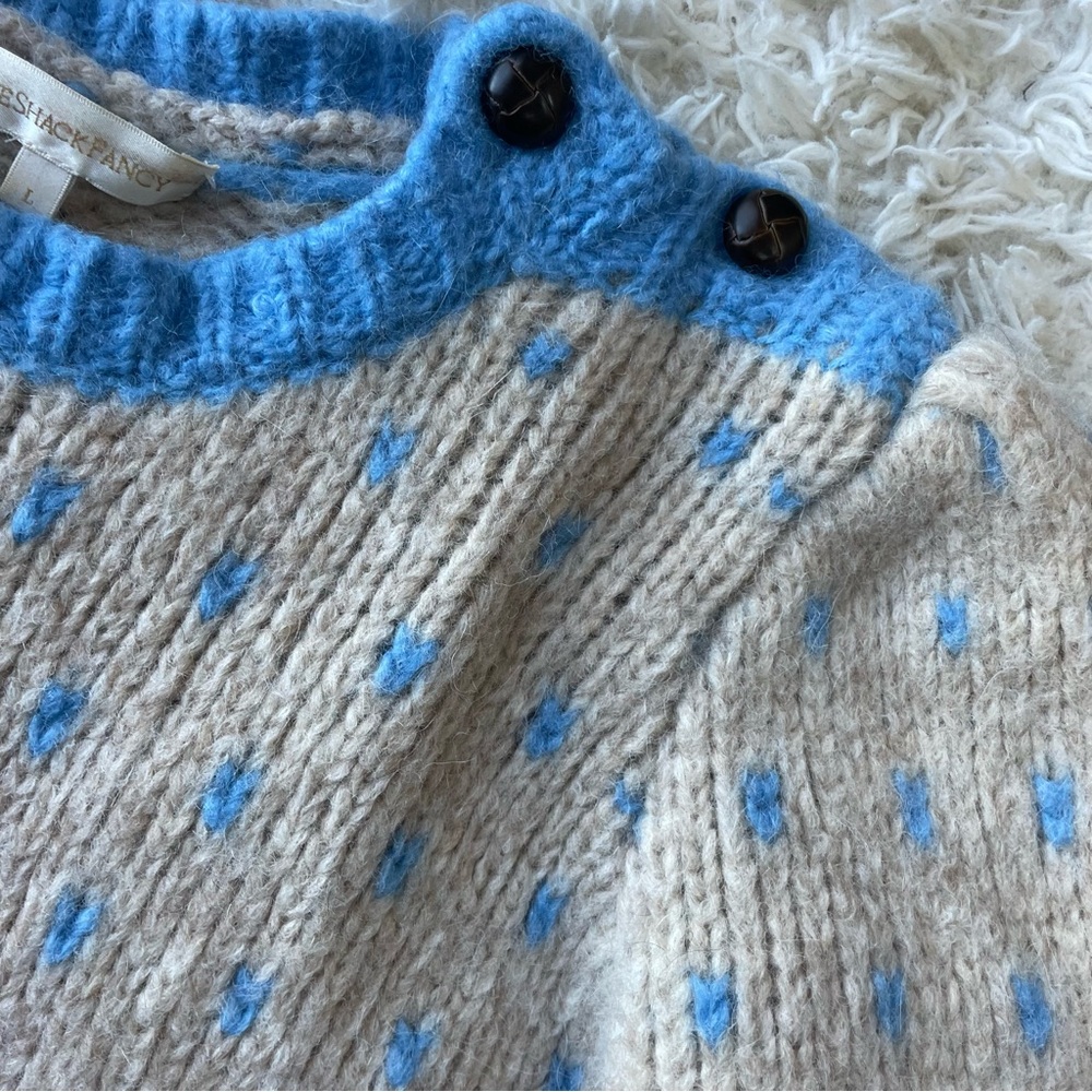 LoveShackFancy Rosie Alpaca Wool Pullover Sweater - Picture 3 of 9